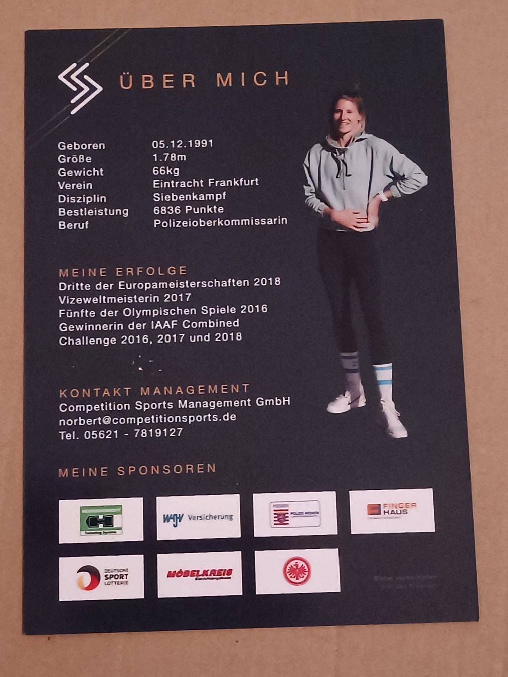 Autogramme: Carolin Schäfer - Leichtathletik - original signiert – Gebraucht aus Menziken von Autogramme 1
