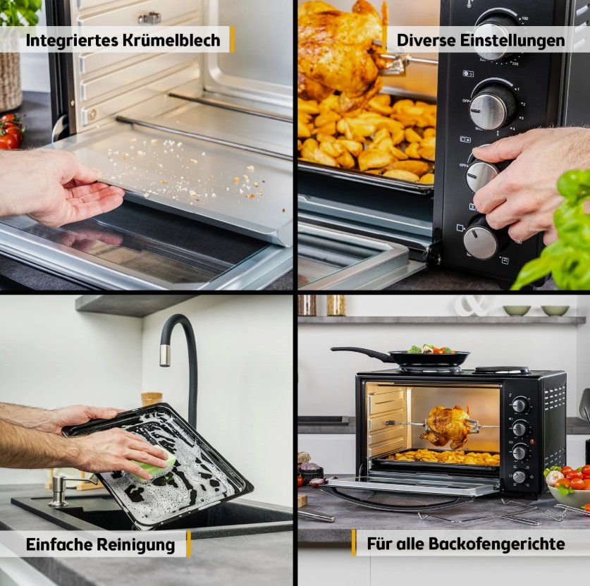 Forni: Minibackofen mit Kochplatten 60L 3400W – Nuovo e nell'imballaggio originale da Amriswil venduto da JaJa-Express 7