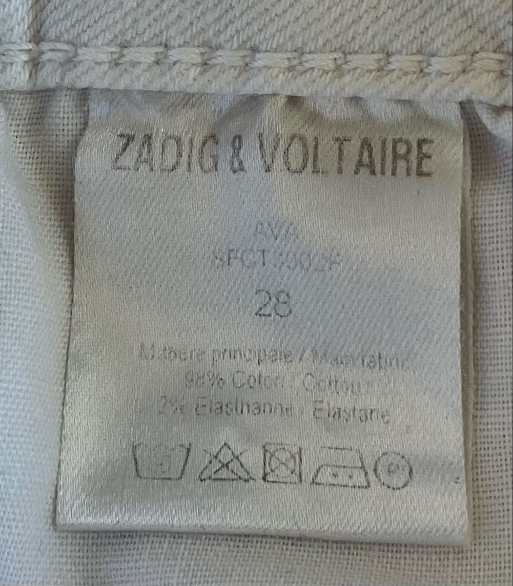 Zadig & Voltaire Jeans: Zadig & Voltaire jeans Blanc Taille 28 - stretch – Nuovo (secondo la descrizione) da Corseaux venduto da Mililaforet75 6