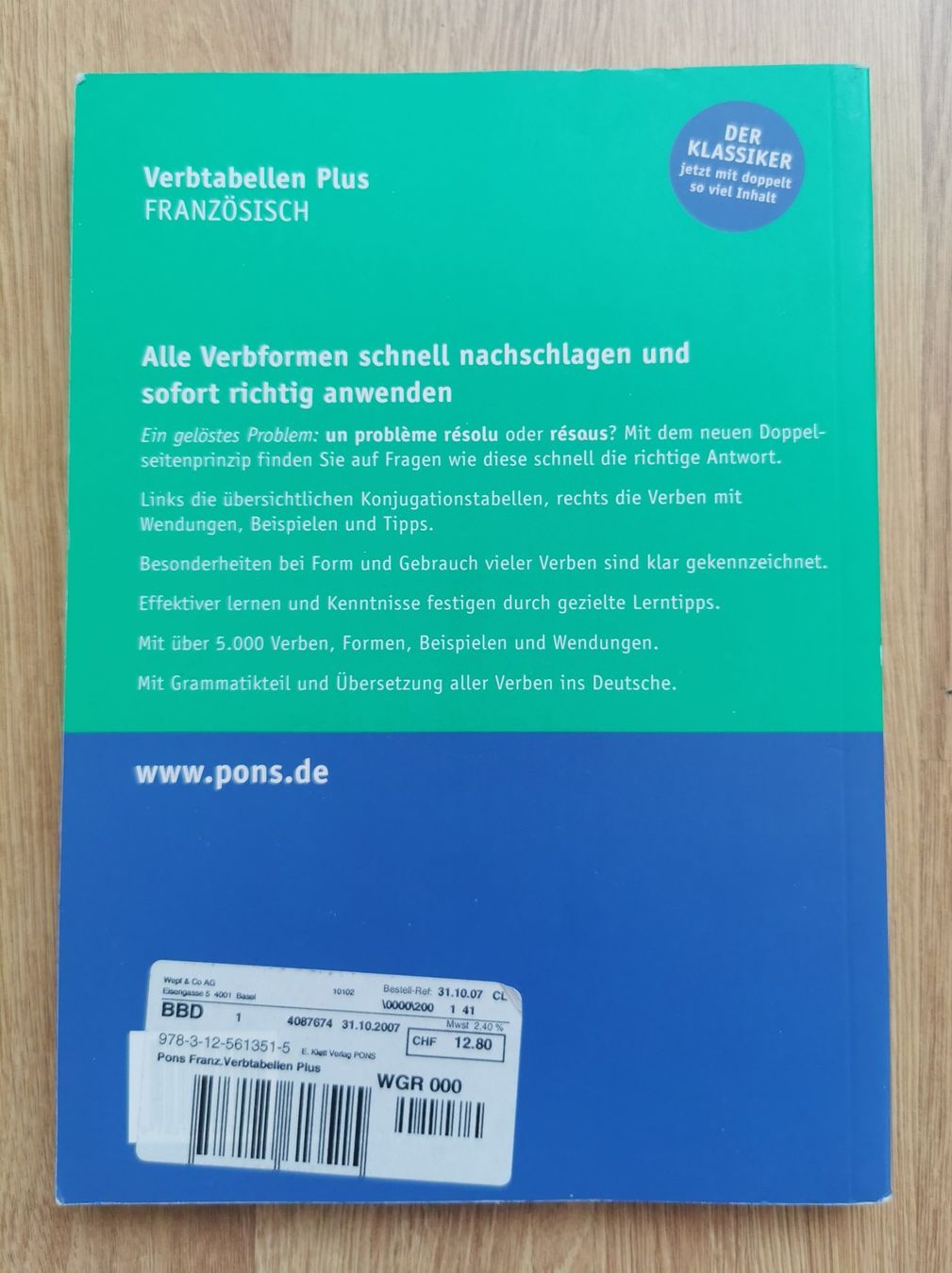 Libri: PONS Verbtabellen Plus Französisch – Nuovo (secondo la descrizione) da Birsfelden venduto da dsc_f8gx 1