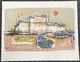 Hafen mit Fischerboote von Guy Renne      (ID b4857)