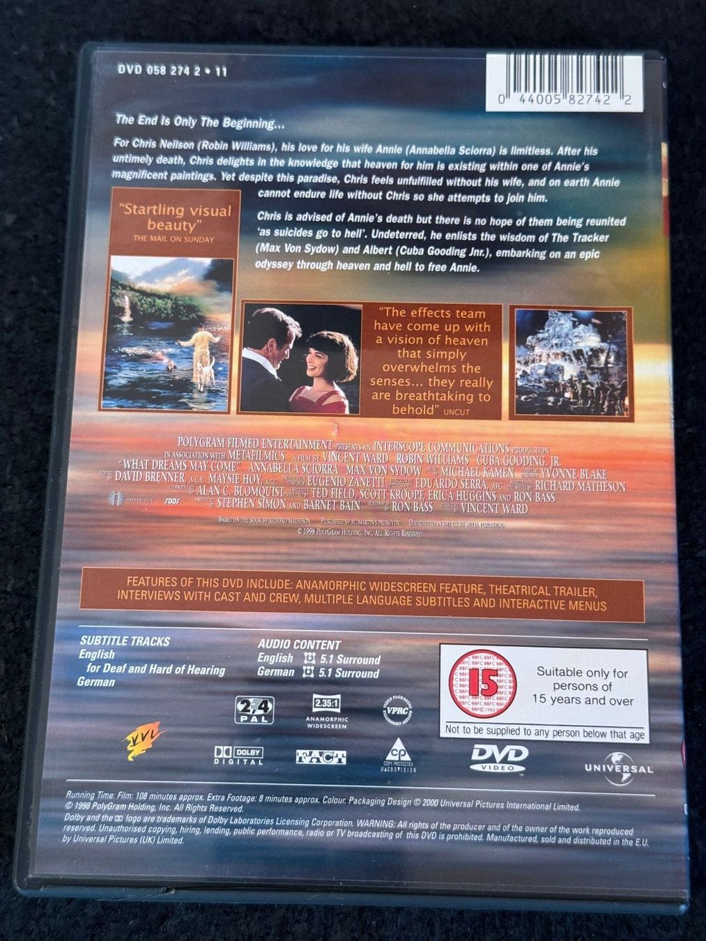 Tutti i DVDs: What Dreams May Come DVD EN/DE Robin Williams – Usato da Fribourg venduto da tschjoly 1