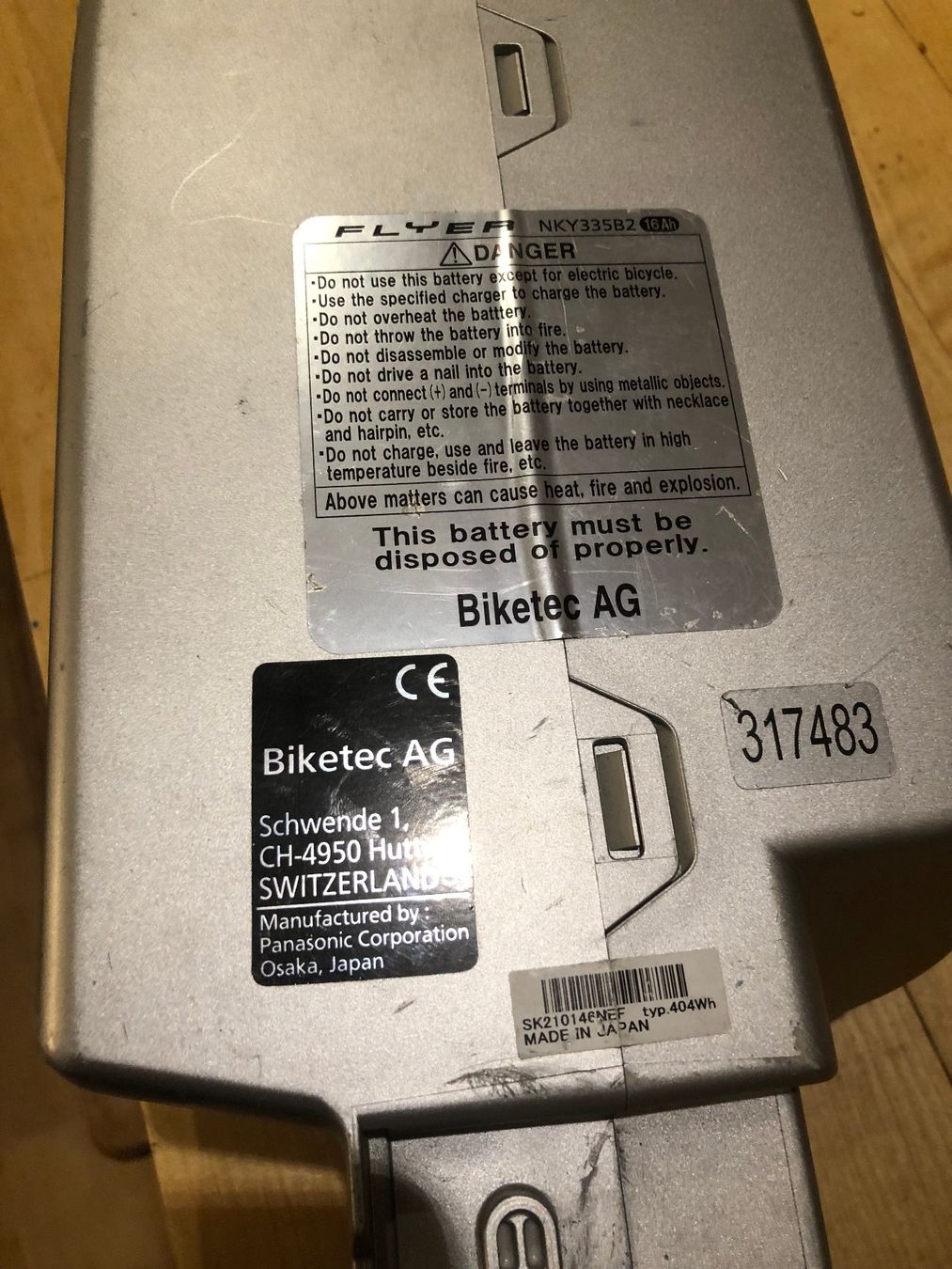Flyer Batterie: Flyer E-Bike Akku 26V /16Ah – Usato da Winterthur venduto da Coxorange 2