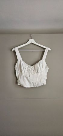 Damen Top Weiss Grösse M