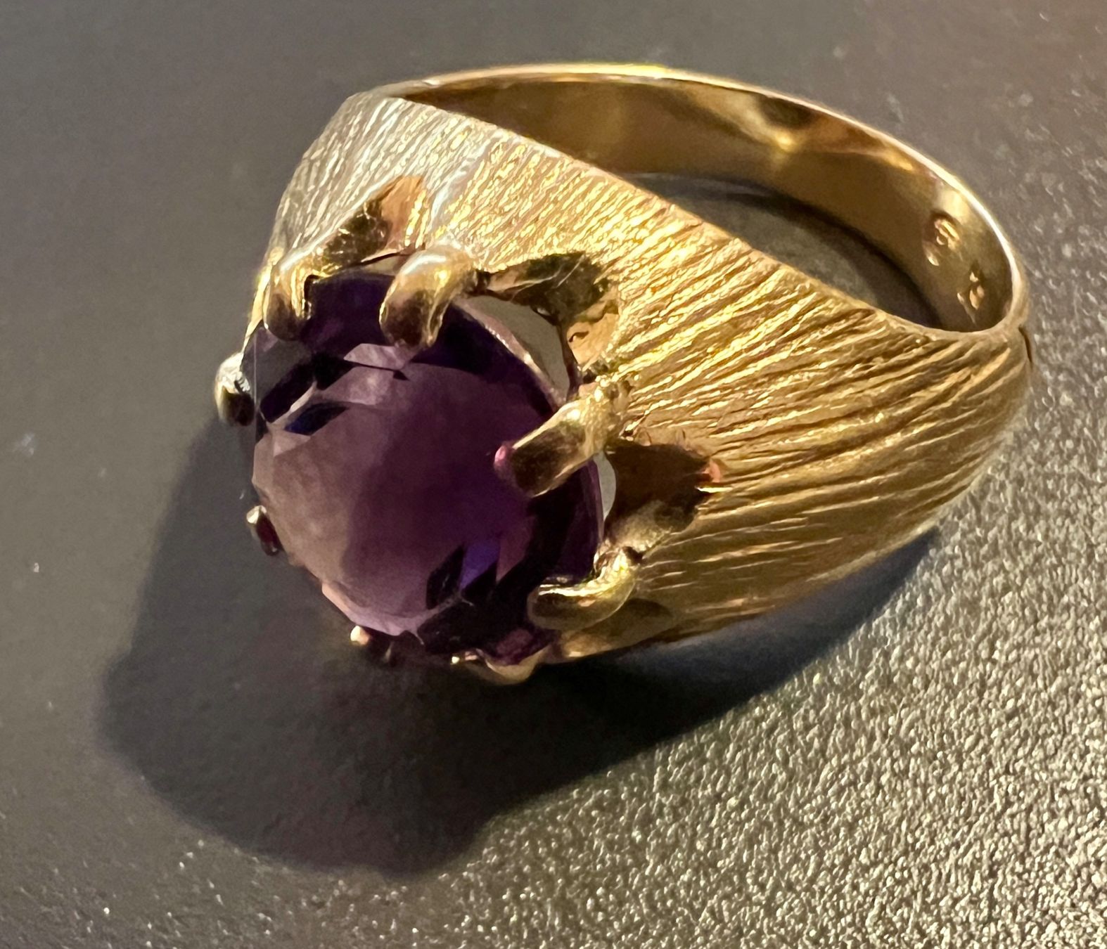 Anelli: Gold-Ring 18K mit Amethyst – Usato da Chur venduto da Penting1935 5