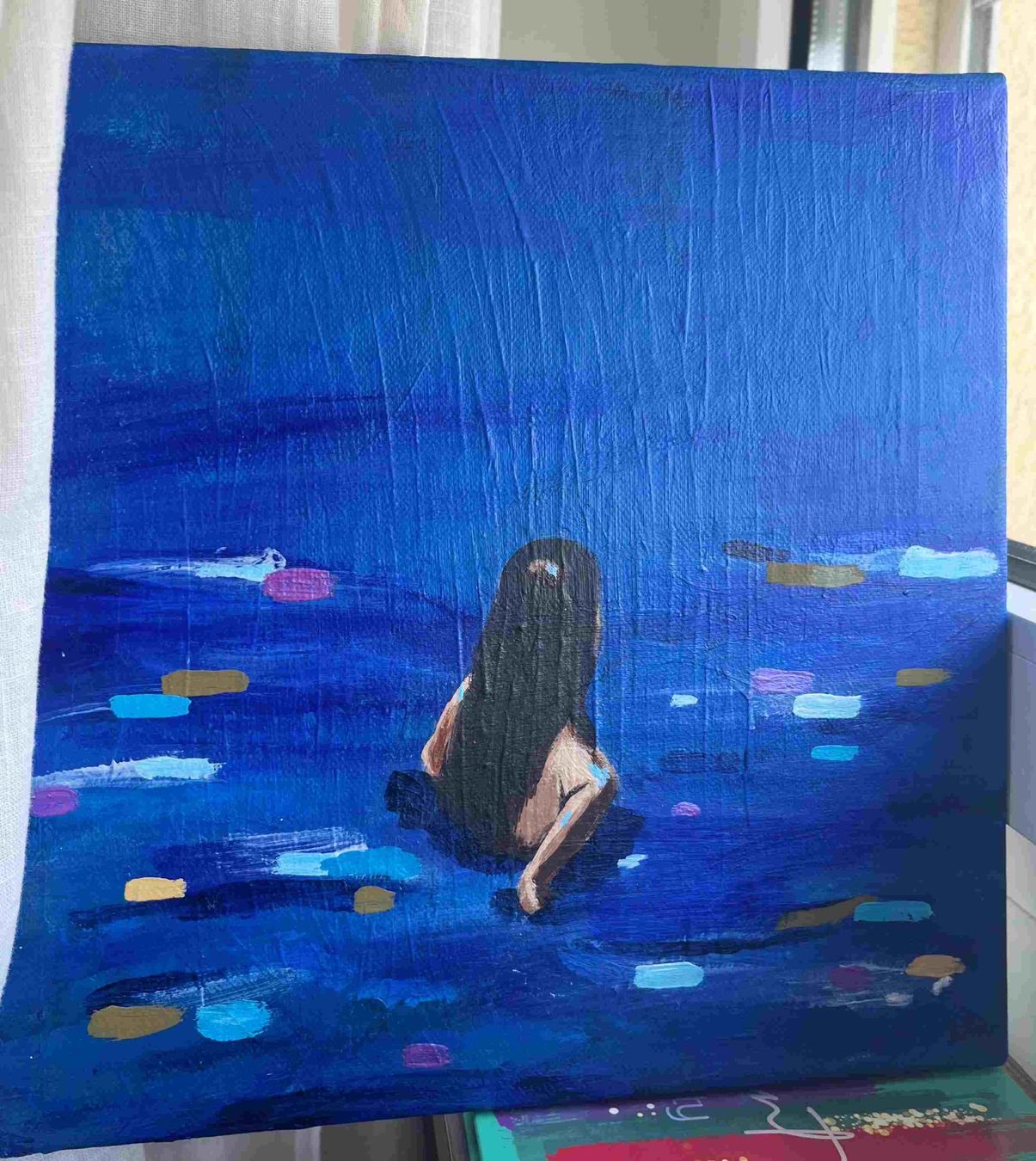 Dipinti: Acryl Gemälde, ca 25x25 cm – Usato da Winterthur venduto da Anna_mari 2
