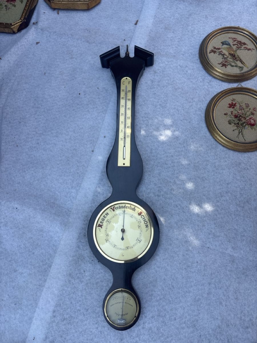 Sonstiges für Haushalt & Wohnen: Barometer Thermometer Wanddekoration Schwarz Retro-Stil – Gebraucht aus Reinach von handyman_gp