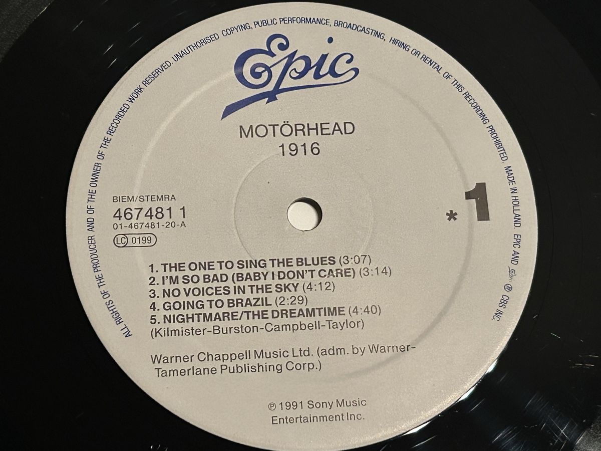 Dischi in vinile: Motörhead. 1991. 1916 – Usato da Faulensee venduto da Mizuno06 5