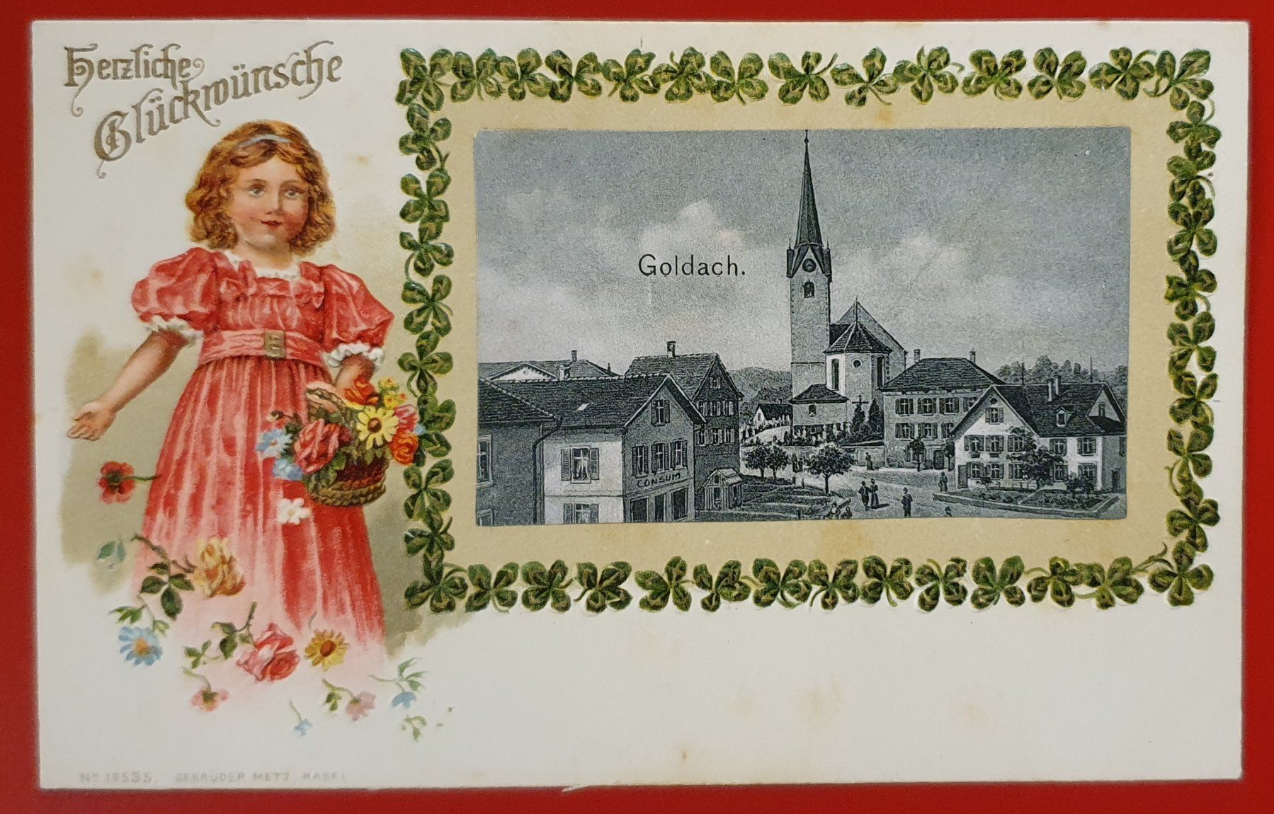 Cartoline postali: Prägekarte  - Goldach – Usato da Kreuzlingen venduto da Rschweiz1