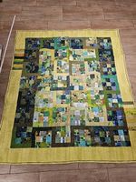 Quilt Decke, Überwurf, Wandbild -Grün
