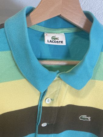 Lacoste Polo Shirt gestreift, Sommerfarben, Top Zustand!