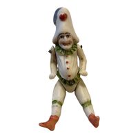 antike Miniatur-Puppe aus Bisquitporzellan, beweglich, 7 cm