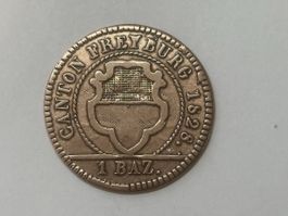Kantonsmünze Freiburg 1 Batzen 1828 Schweiz