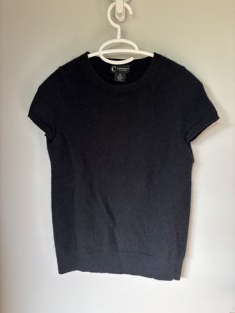Kaschmir kurzarm Top schwarz Bloomingsdale