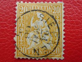 Sitzende: Nr.32 (20c orange), Fingerhut von SIEBNEN (SZ)