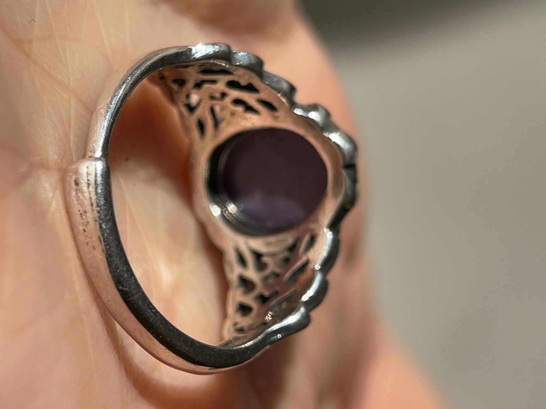 Anelli: Vintage-Ring mit Charoit Verstellbar – Nuovo e nell'imballaggio originale da Schiers venduto da sisikristall 3