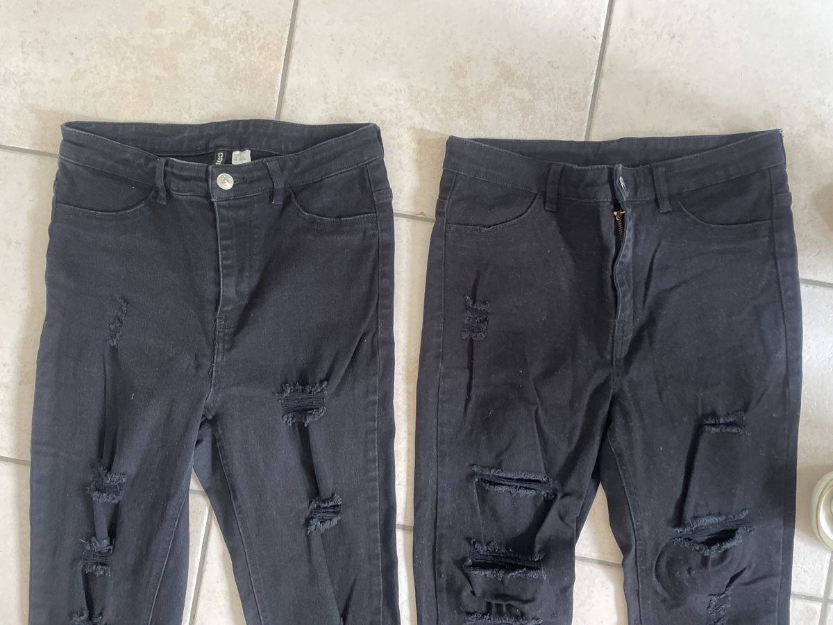 Jeans: 2 schwarze H&M stretch Jeans Gr.38 – Usato da Obergerlafingen venduto da cabo4 1