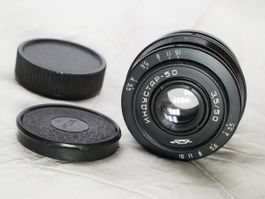 INDUSTAR 50mm 3.5 M39 Objektiv manuell Adapter digi Kamera