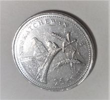 25 Cent Canada Saskatchewan Confederation 125 Jahre Jubiläum