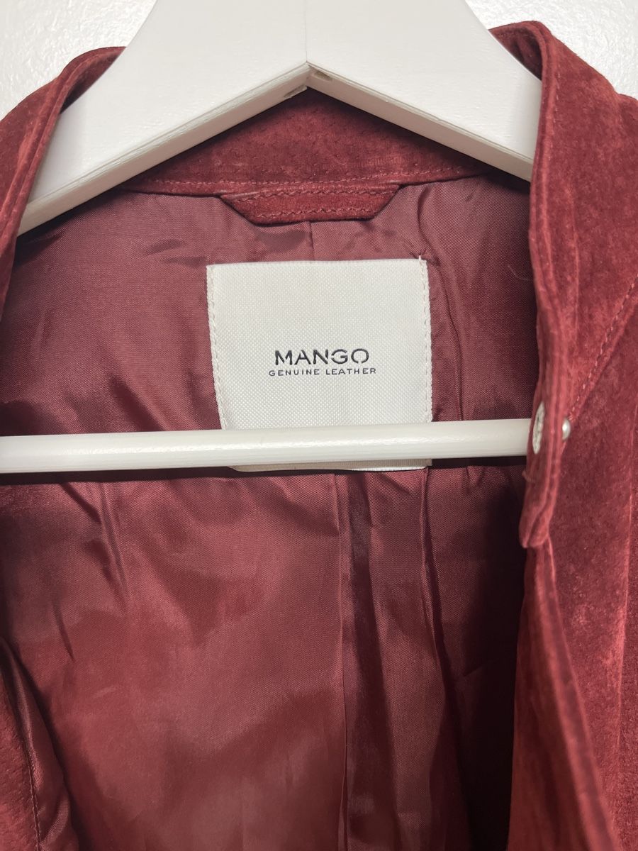 Mango Giacche: Mango Wildlederjacke, bordeaux rot, Grösse xs – Usato da Amlikon-Bissegg venduto da Rahelbr5 2