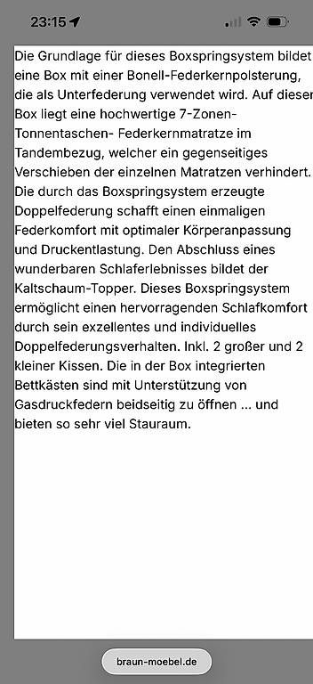 Letti: Boxspringbett 180x200cm mit Viscoelastikschaumtopper – Usato da Kreuzlingen venduto da BirrS 3