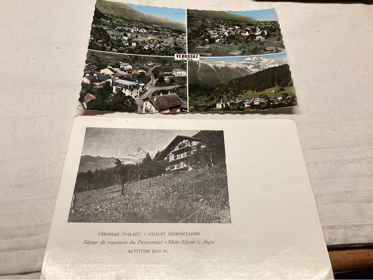 Cartoline postali: VEROSSAZ 2 cartes année 60 – Usato da Luc (Ayent) venduto da Rebouille