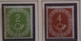 BRD, Nr. 123-124, Posthorn feiner Falz