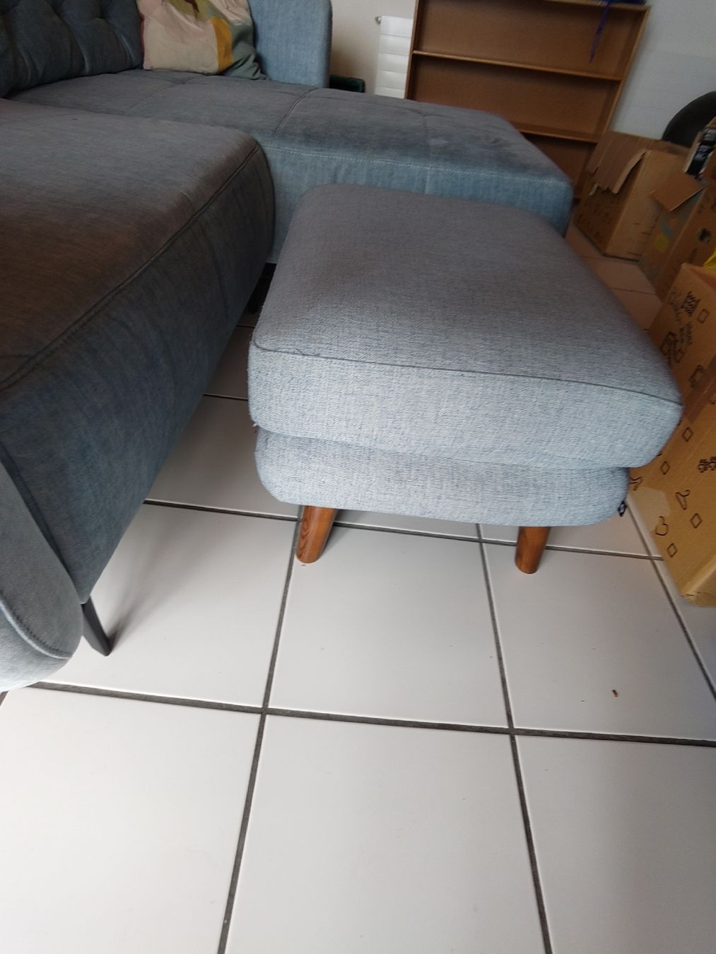 Sofas: Bequemes blaues Ecksofa – D'occasion à Fribourg par Dennu 2