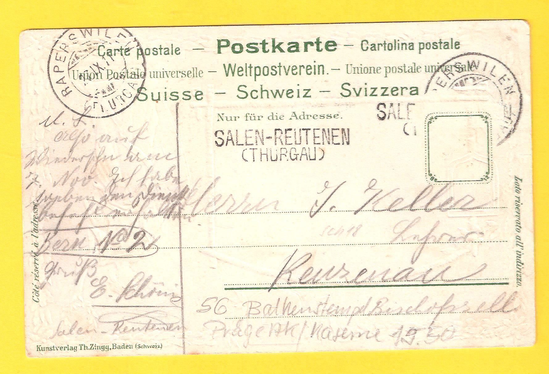 Ansichtskarten: 27.9.1911 St.Gallen Kaserne/Balkenstempel – Gebraucht aus Zürich von Hagliweg 1