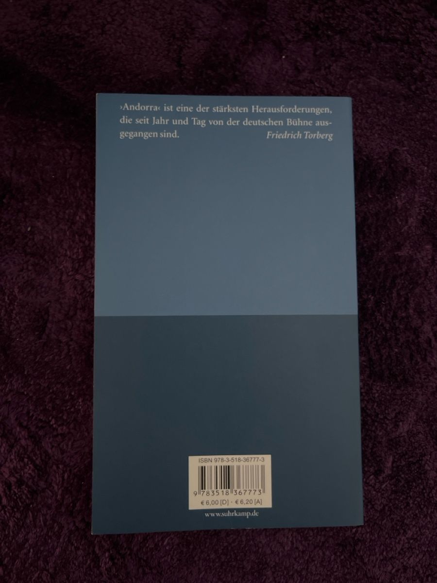 Libri: Andorra von Max Frisch – Nuovo (secondo la descrizione) da Seuzach venduto da i_22 1