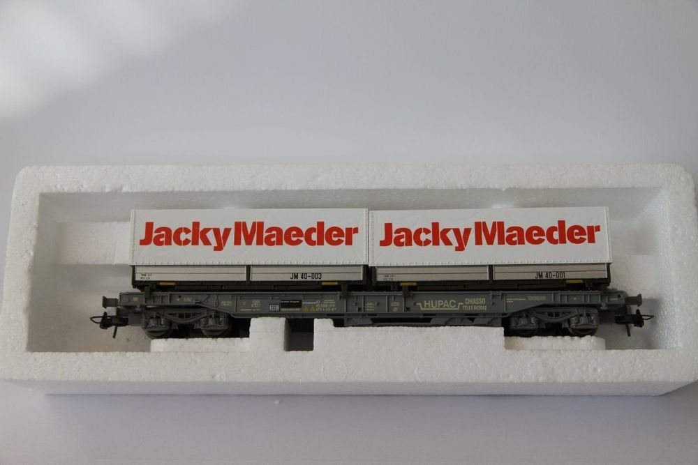 Wagon Roco HO 46371 Kangourou Hupac Jacky Maeder SBB CFF - état Neuf