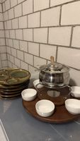 Fondue Chinoise Set mit Tellern  und Schalen gebraucht
