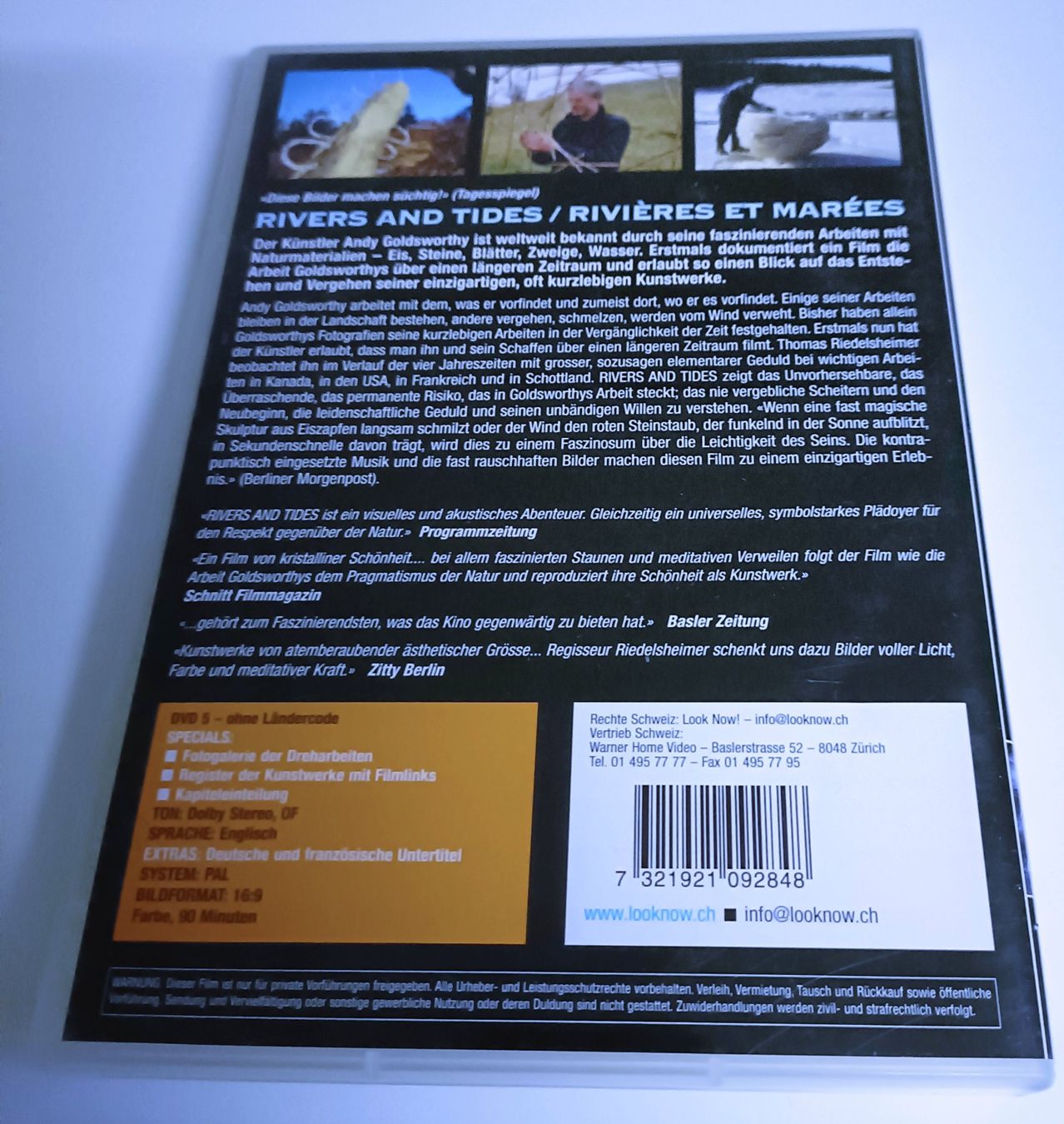 Alle DVDs: DVD Rivers and Tides – Gebraucht aus Köniz von Movieportal007 1