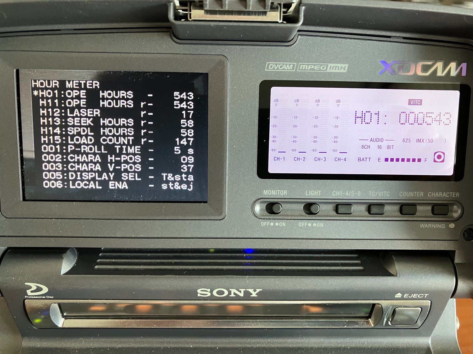 Aufnahmegeräte: Sony XDCAM Professional Disc Recorder PDW-V1 – Gebraucht aus Zug von Parabens 4