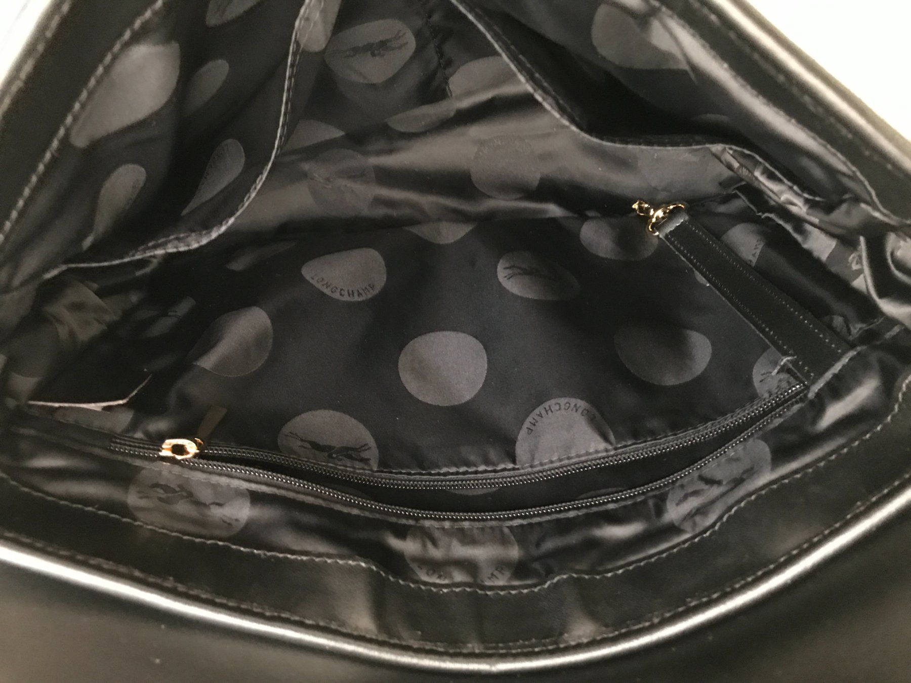 Longchamp Taschen für Damen: Longchamp Schultertasche schwarz-golden – Gebraucht aus Muttenz von einfach-schoen 3
