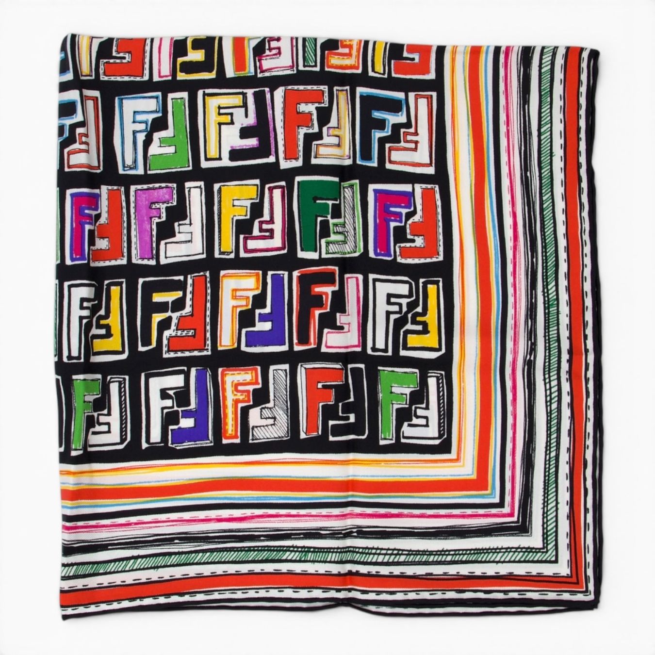 Fendi Foulard & Sciarpe: Fendi Seidentuch multicolor – Usato da Binningen venduto da Designerlabels 2