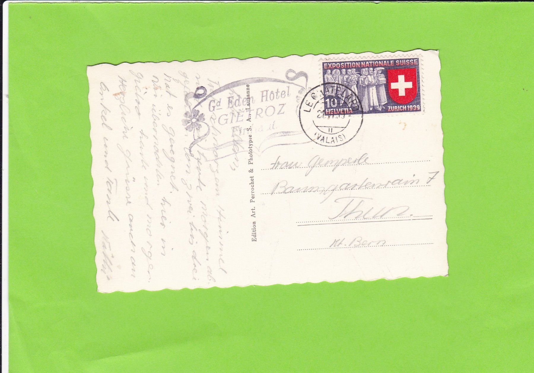 Cartoline postali: Mt Blanc depuis Bel-Oisea s/ Finhaut – Usato da St. Peterzell venduto da neckertal 1