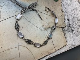 Vintage Armband in Silber mit Perlmutt
