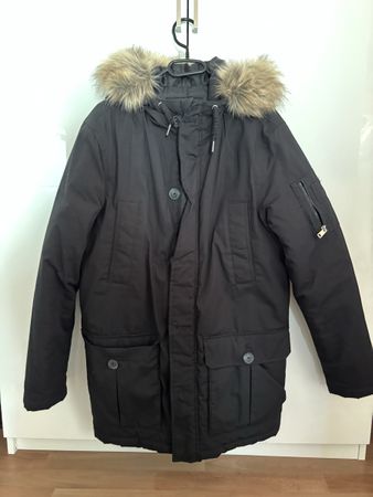 Herren Parka Clockhouse schwarz Grösse XS mit Kapuze