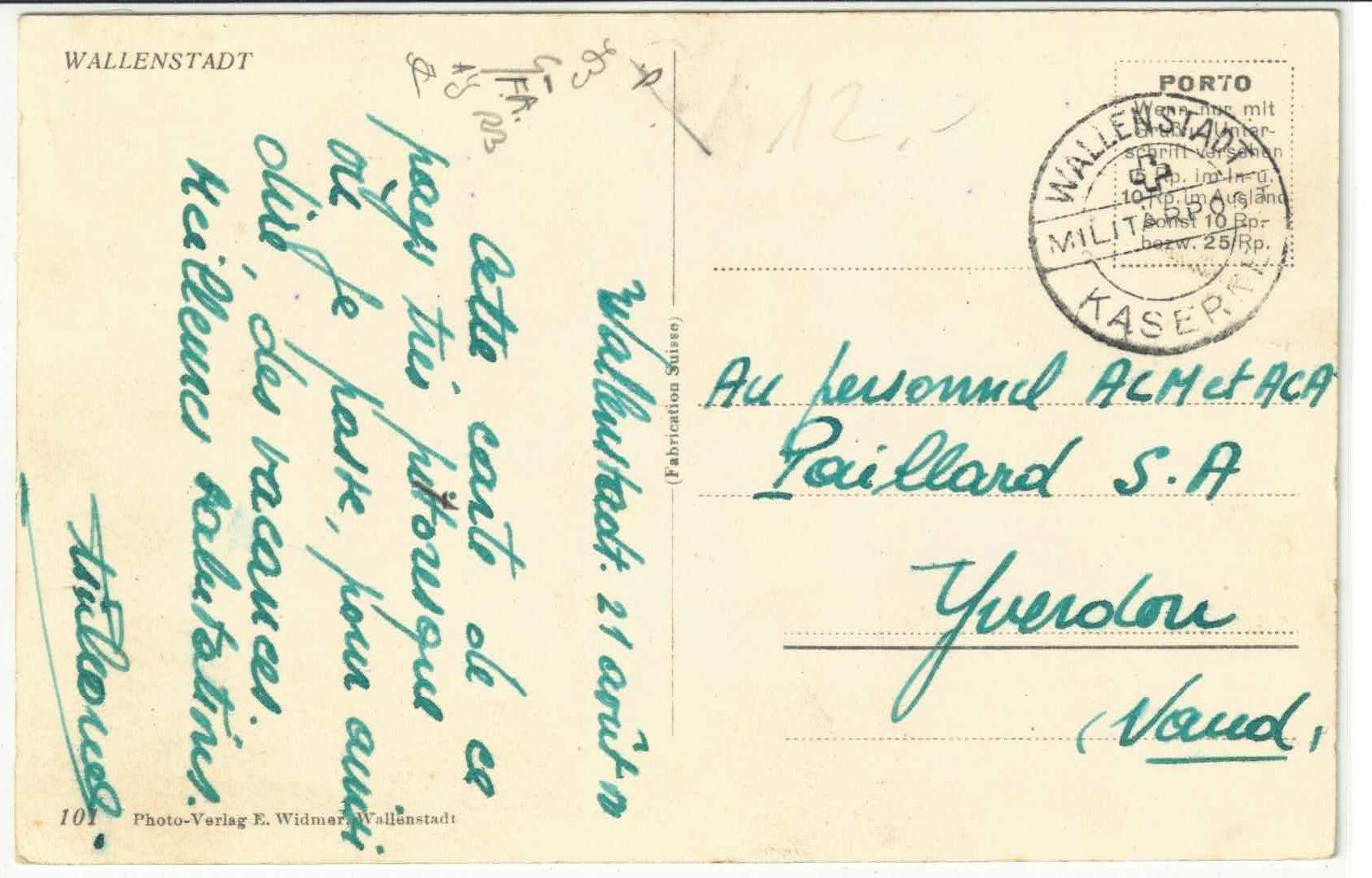 Cartoline postali: Wallenstadt - Generalansicht – Usato da Ettingen venduto da Kartenplanet 1