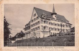 Zürich Fluntern, Krankenhaus Bethanien Kuserstrasse gel 1916
