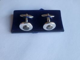 Elegante Manschettenknöpfe, Silberlook, Neu