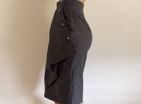 Jupe Max Mara Taille 36 Laine Vierge Grise Chic Automne Hive