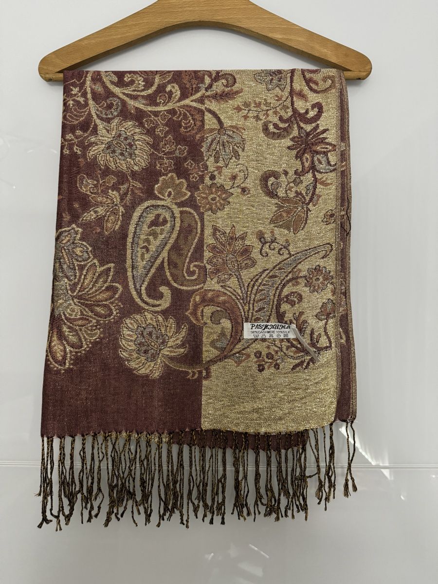 Foulard & Sciarpe: Kaschmirschal in violett/gold – Nuovo (secondo la descrizione) da Grenchen venduto da servet.t