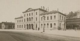 St. Gallen;  Der alte Bahnhof der 1972 abgebrochen wurde