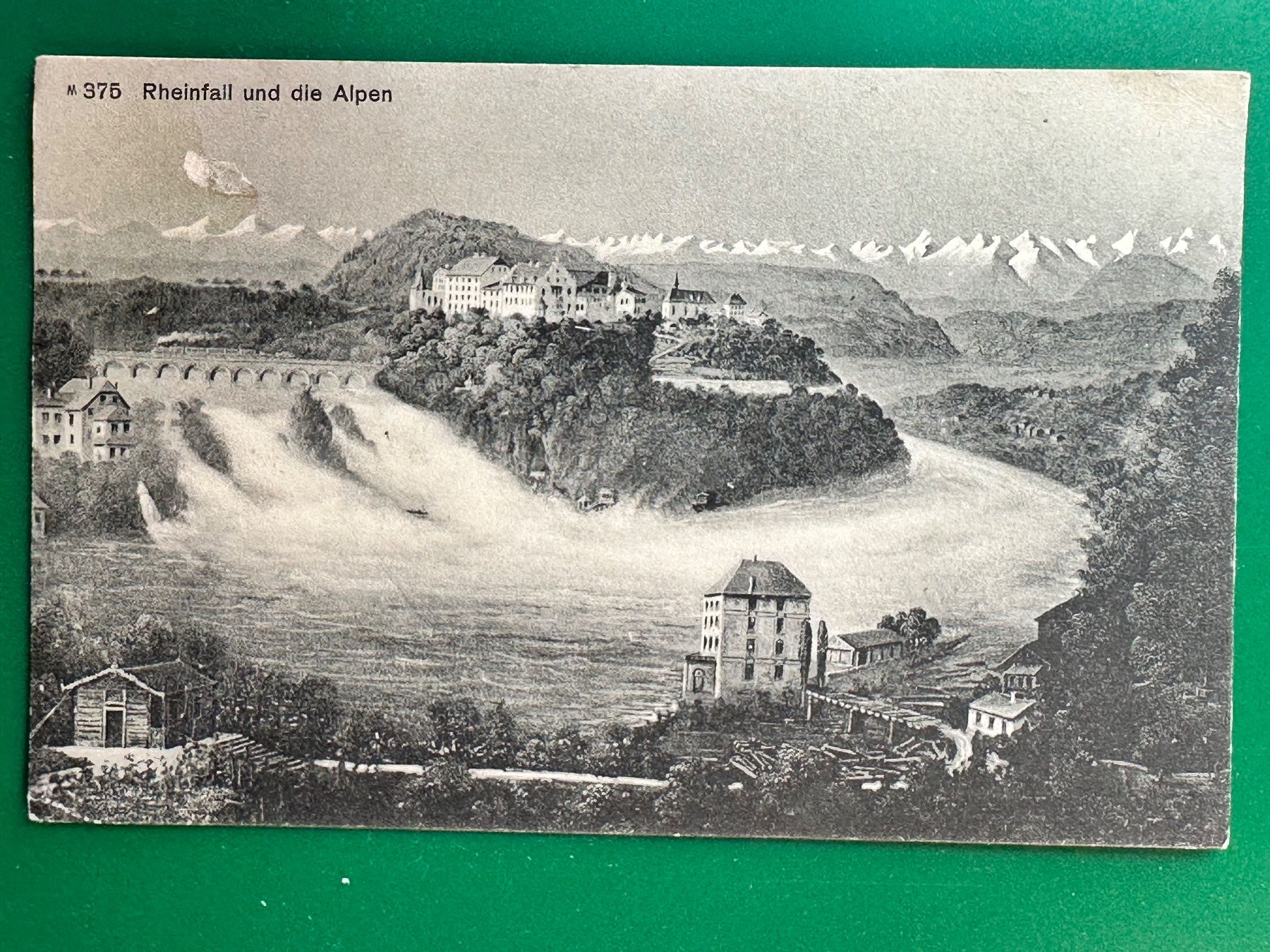 Cartoline postali: Rheinfall und die Alpen – Usato da Steg VS venduto da danwer74