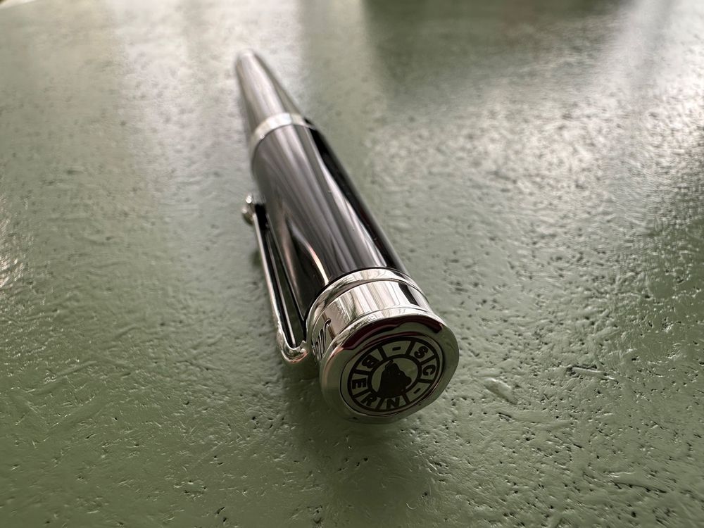 Montegrappa Kugelschreiber Manager Schwarz: Edelstahl-Design, Elegante Schreibfeder, Perfekt Für Business & Geschenk