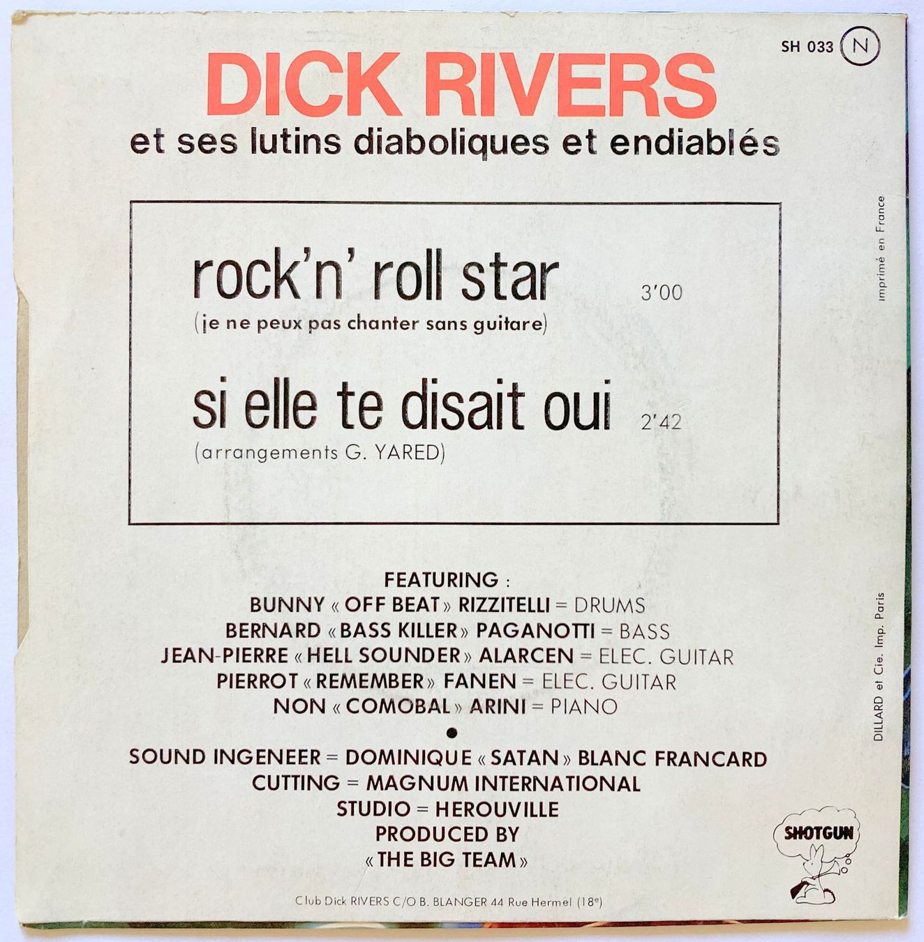 Dischi in vinile: DICK RIVERS - ROCK'N'ROLL STAR – Usato da Bottens venduto da hotter-than-hell 1