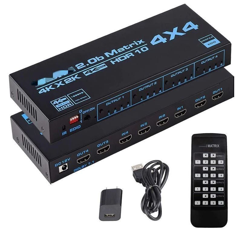 Home cinéma: HDMI-Splitter 4x4, 4K Matrix – Neuf avec emballage d'origine à Unterägeri par RmOnline 6