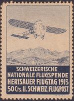 1913, Vorläufer HERISAU (V) ungebraucht mit Gummi, Kat:300.-